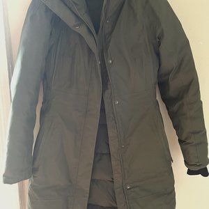 North Face Parka Coat (Dark Green) - XS